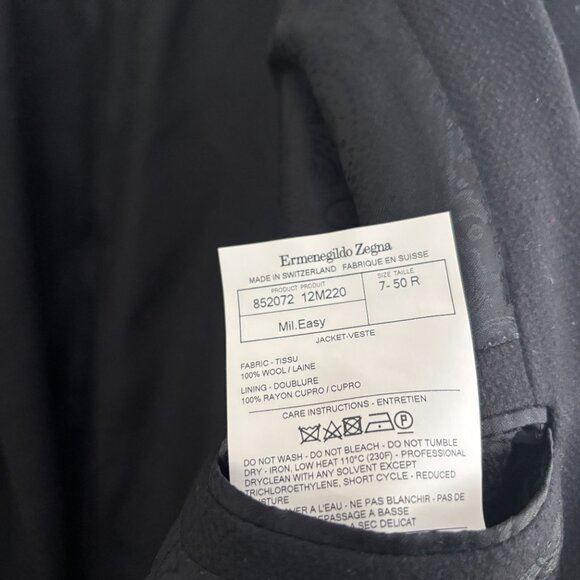 $3500 Ermenegildo Zegna Harry Rosen Black Blazer/ Sport Coat - 40 - Picture 10 of 13